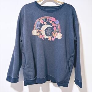 Natural Life Comfy Pocket Sweatshirt Lounge Women's XL Moon Graphic